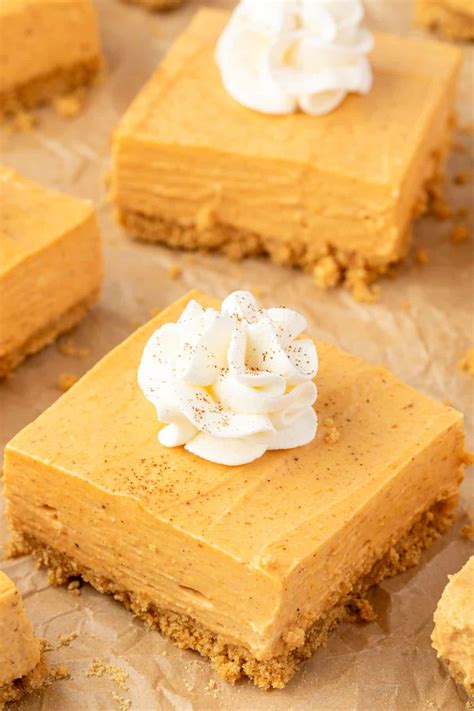 No Bake Pumpkin Cheesecake Bars