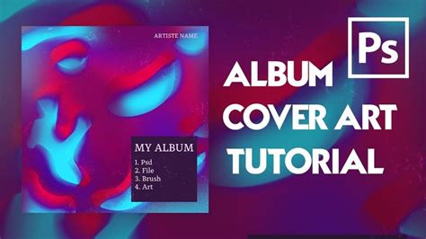 Abstract Neon Motion Album Cover Art Photoshop Tutorial Album Cover