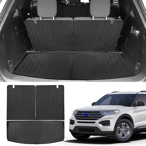 Cargo Mat Compatible With 2020 2024 Ford Explorer 6and7 Passenger Backrest Mat Tpe