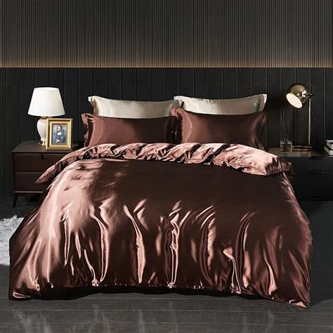 Luxury Gold Mulberry Silk Bedding Set Comforter Quilt Cover Flat Sheet