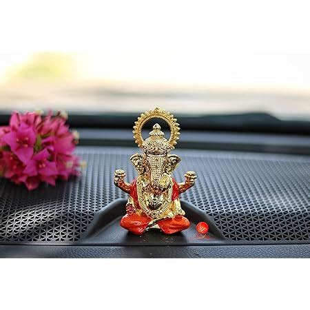 Saudeep India Lord Ganpati Ganesha Idol For Car Dashboard Desk Office