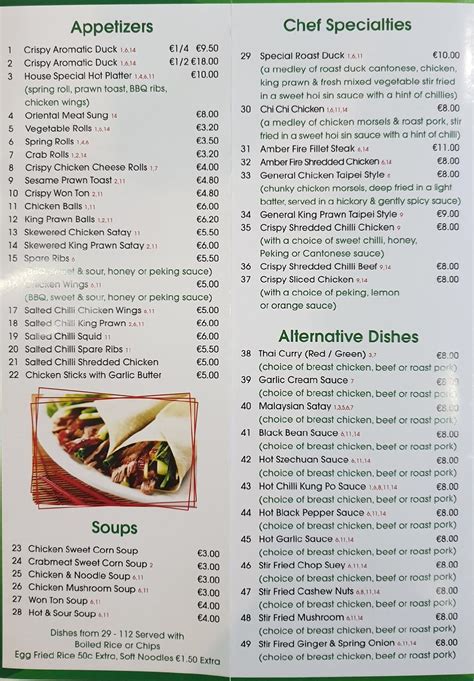 Menu At New Golden City Chinese Restaurant Portumna