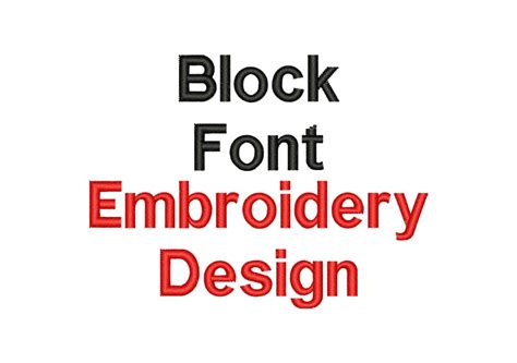 Block Font Embroidery Design Block Embroidery Font Machine Etsy