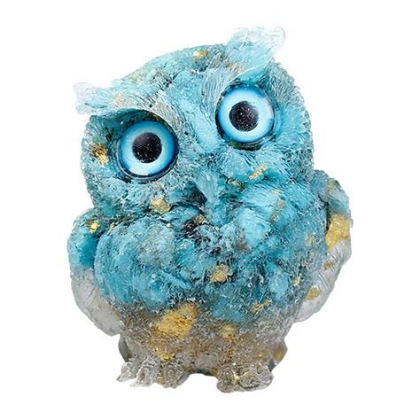 Home Decor Gnobogi Crystal Gravel Epoxy Owl Ornament Desktop Placement