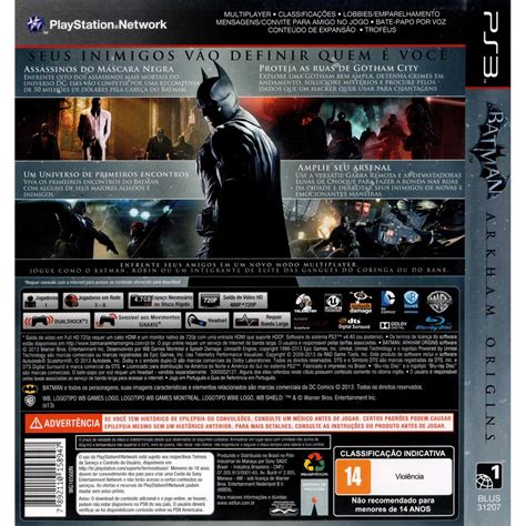 Batman Arkham Origins Ps Seminovo Jogo M Dia F Sica Arena Games