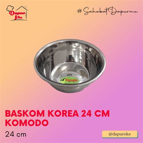 Jual Baskom Korea 24 Cm Komodo Baskom Stainless Shopee Indonesia