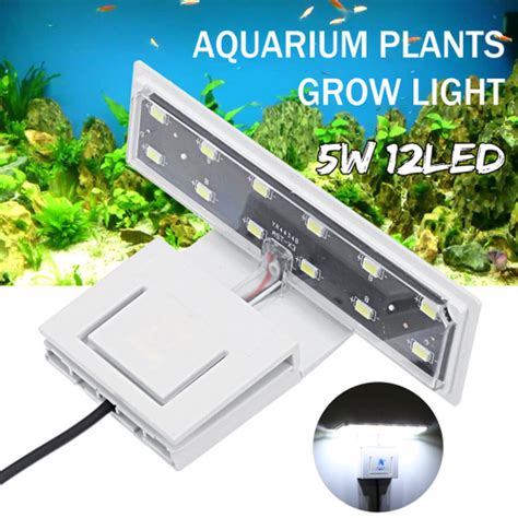 5 W 12 LED Água Planta Aquática Crescer Luz Aquário Aquário Clipe na