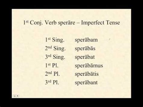 St Conjugation Verbs In Latin Youtube