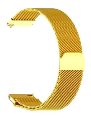 Pulseira Milanese Para Smart Watch Para P P P A Mm Cor Dourado