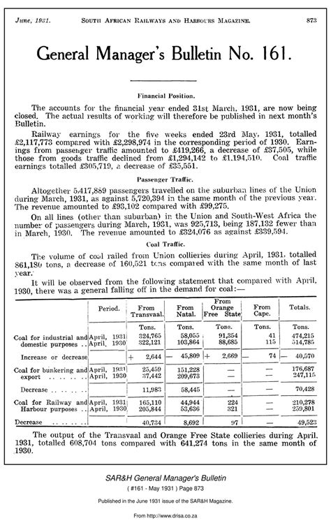 June 1991 SOUTH AFRICAN RAILWAYS AND HARBOURS MAGAZINE 873General