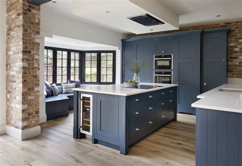 Dark Blue Shaker Kitchen Luxury Fitted Kitchens Tom Howley