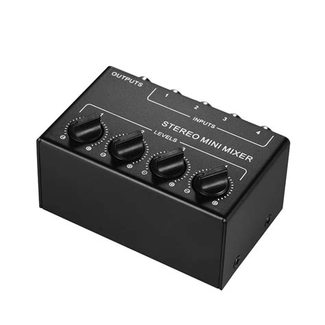 Mezclador De Audio CX400 Mini Est Reo Mezclador Pasivo De 4 Canales