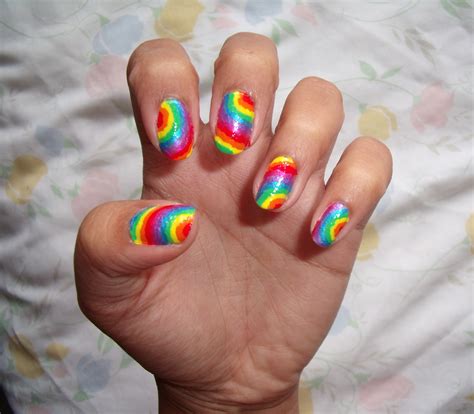 Handee Nail Tips Rainbow Ripple