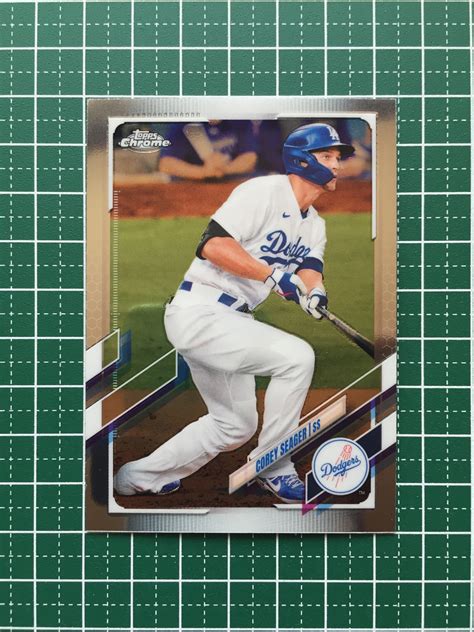 MLB 2021 TOPPS CHROME 117 COREY SEAGER LOS ANGELES DODGERS ベースカード BASE