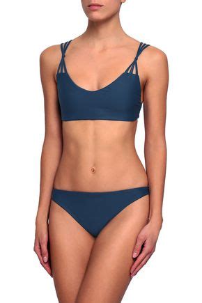 Mikoh Woman Madrid Knotted Bikini Top Storm Blue Modesens