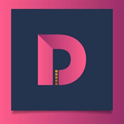 Alfabeto D Diseño De Logotipo Vectorial Vector Premium