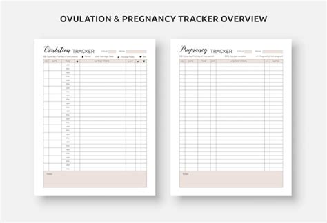 Premium Vector | Ovulation and Pregnancy tracker template Printable LH ...