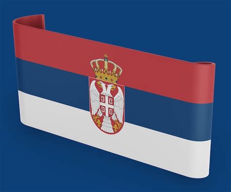 Premium Photo Serbia Flag Ribbon Banner