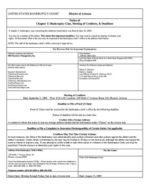 Fillable Online Official Form BF 9 341 Meeting Notice Fax Email Print