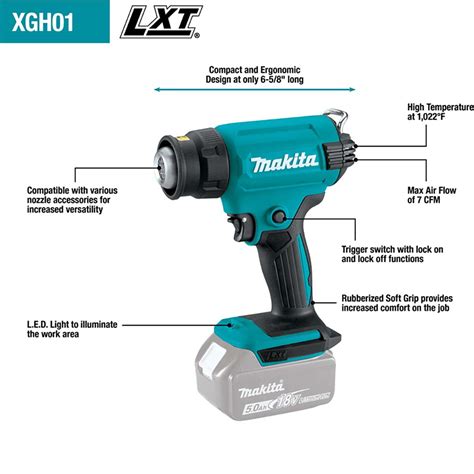 Makita 18V LXT LithiumIon Cordless Heat Gun Tool Only The