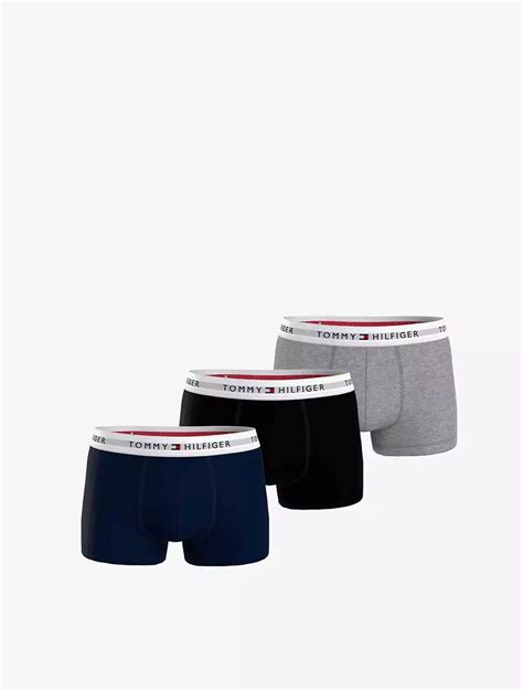 Jual Tommy Hilfiger Tommy Hilfiger 3 Pack Logo Trunks Navy Grey