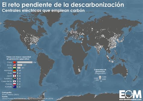 El Mapa De Las Centrales De Carb N En El Mundo Mapas De El Orden