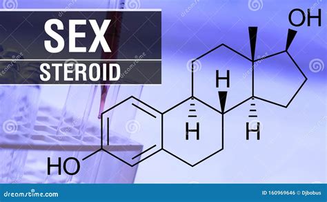 Esteroide Sexual Signo De Fórmula Química Procesamiento 3d Aislado En