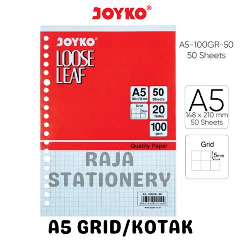 Jual Joyko Loose Leaf A B Kertas Binder A B Joyko Garis Titik Kotak