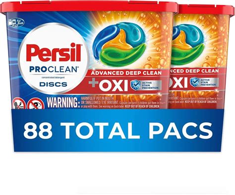 Persil Discs Laundry Detergent Pacs Oxi 44 Count Pack Of 2 88 Total Loads