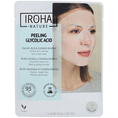 Iroha Nature Peeling Glycolic Acid Face Sheet Mask 23 Ml Farmaline