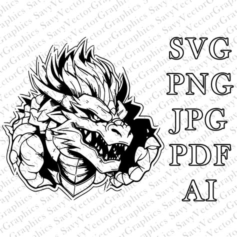 Bowser SVG Mario Movie Bowser SVG Mario Movie Cut File - Etsy UK