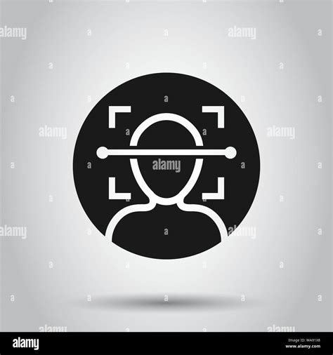 Icono De Captura Facial En Estilo Plano Identificaci N Facial