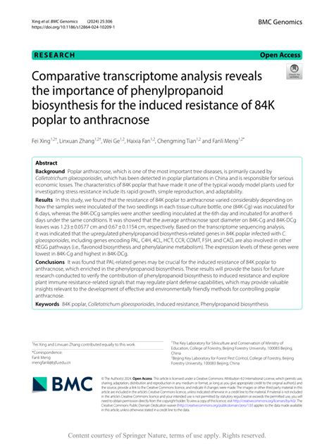 PDF Comparative Transcriptome Analysis Reveals The Importance Of