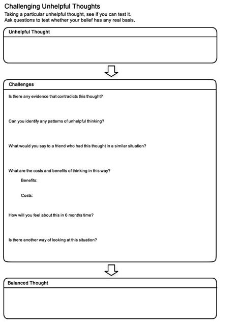 Thought Stopping Worksheet Pin On Social Skills