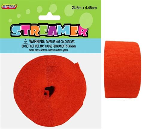 Crepe Streamer Orange The Party Pantry