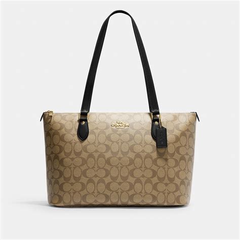 Coach Outlet Gallery Tote In Signature Canvas In Natural Lyst