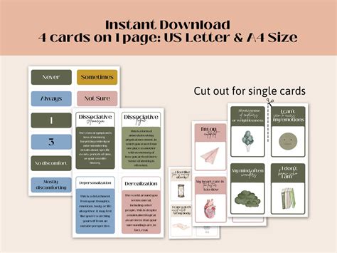 Dissociation Conversation Cards Ptsd Therapy Cards Etsy