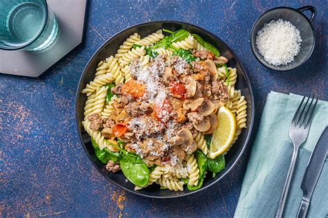 Beefy Sicilian Mushroom Fusilli Recipe Hellofresh