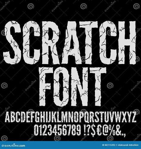 Cracked Vector Font Stock Vector Illustration Of Vector