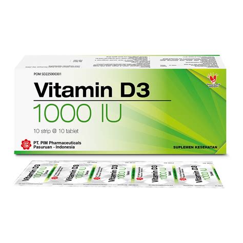 VITAMIN D3 1000 IU STRIPS PIM Pharmaceuticals