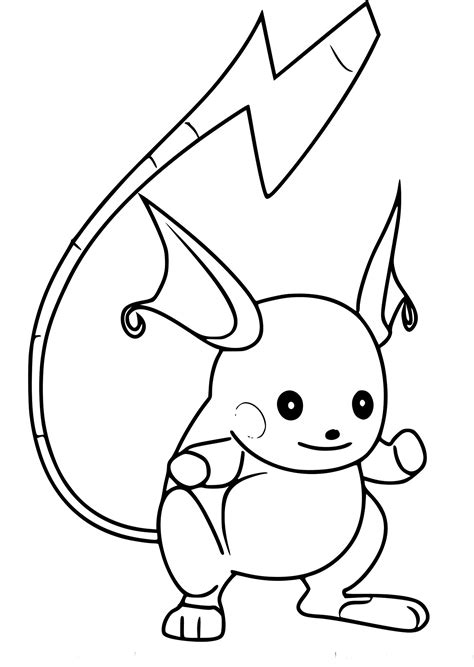 Raichu Coloring Pages Printable