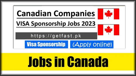 Canadian Companies Visa Sponsorship Jobs In 2024 Apply Online