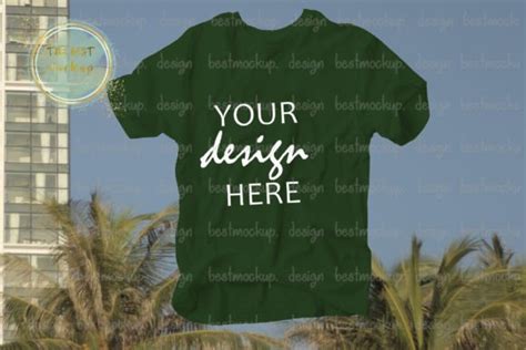 Dark Green Summer T Shirt Mockup Graphic By Thebest Mockup · Creative