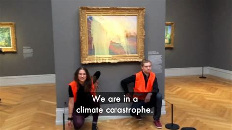 German Activists Throw Mashed Potato At Monet Painting Marca Usa