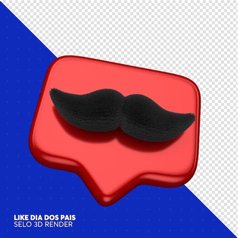 Premium Psd Like Mustache Father S Day D Render For Composition