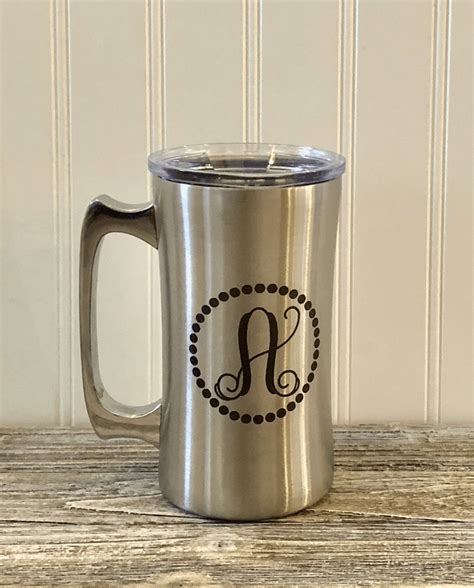 Personalized Beer Mug Monogram Beer Stein With Handle And Etsy