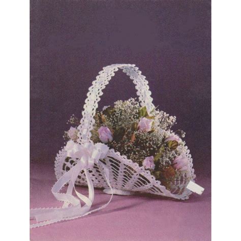 Crochet Lace Basket Pdf Pattern Pdf Instant Digital Download Vintage