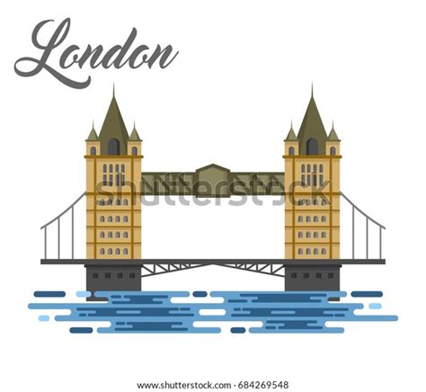 London Bridge Illustration Design Stock Vector (Royalty Free) 684269548 ...