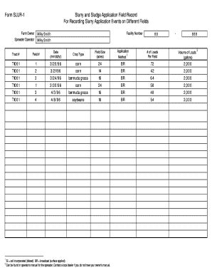 Fillable Online P Pays Form Slur Slurry And Sludge Application Field