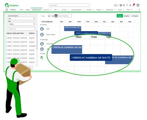 fieldax optimize operations  drag  drop dispatch board